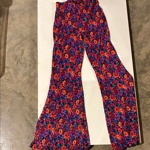 Wild Fable Floral Boot Cut Pants - Red and Purple